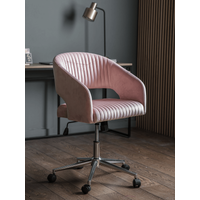 View Blush velvet office chair View Blush velvet office chair