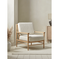 View Bouclé & cane armchair View Bouclé & cane armchair