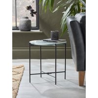 View Round reeded glass side table View Round reeded glass side table