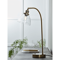 View Domed glass desk lamp - brass View Domed glass desk lamp - brass