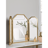 View Brass folding dressing table mirror View Brass folding dressing table mirror