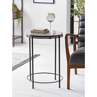 View Round glass topped side table View Round glass topped side table