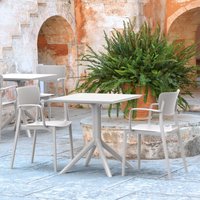 Loft Bistro Set 3 Piece with 27" Table Top - White