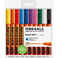 Molotow : One4All : 127HS : Acrylic Marker : Basic Set 1 : 10 Colours