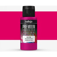Vallejo : Premium Airbrush Paint : 60ml : Magenta Fluorescent