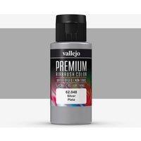 Vallejo : Premium Airbrush Paint : 60ml : Metallic Silver