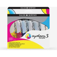 Daler-Rowney : System3 : Acrylic Paint : 59ml : Process Set of 6