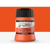 Daler-Rowney : System3 : Screen Printing Acrylic Paint : 250ml : Cad. Orange Hue
