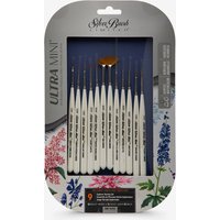 Silver Brush : Ultra Mini : Golden Taklon Brush : Miniature Detail Set of 12