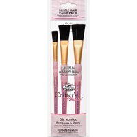 Royal & Langnickel : 3Pc Bristle Hair Flat Brush Set