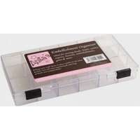 Anita's : Embellishment Organiser : 8x4in : Clear Plastic : 18 Compartments