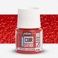 Pebeo : Setacolor : Leather Paint : 45ml : Matt/ Satin : Intense Red