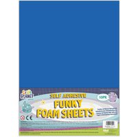 Craft Planet : Funky Foam Sheets : Self Adhesive : 9x12in : Pack of 10 : Assorted Colours