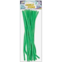 Craft Planet : Chenille Stems : 300mm : Pack of 20 : Green