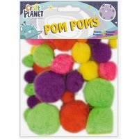 Craft Planet : Pompoms : Pack of 30 : Neon Assorted Colours