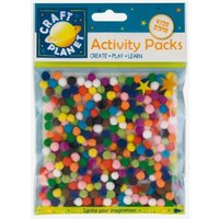 Craft Planet : Pompoms : 7mm Diameter : Assorted Colours