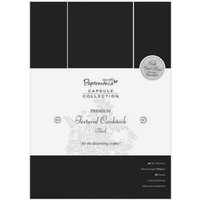 Papermania : Premium Cardstock : Textured : A4 : 20 Sheets : Black