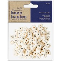 Papermania : Bare Basics : Wooden Alpha Beads : Pack of 100