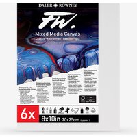 Daler-Rowney : FW : Mixed Media Canvas : 8x10in (Apx.20x25cm) : Pack of 6