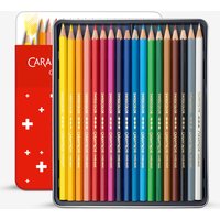 Caran d'Ache : Swisscolor : Water-resistant Colour Pencil : Metal Tin Set of 18