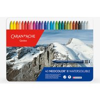 Caran d'Ache : Neocolor II : Watercolour Crayon : 40 in a Metal Box