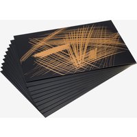 Essdee : Scraperfoil : Black coated Goldfoil : 229x152mm : Pack of 10 Sheets