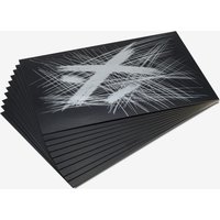 Essdee : Scraperfoil : Black coated Silverfoil : 229x152mm : Pack of 10 Sheets