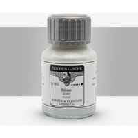 Rohrer & Klingner : Calligraphy Ink : 50ml : Silber (Silver)