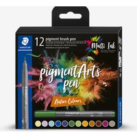 Staedtler : Pigment Arts : Brush Pen : 12 Assorted Colours : Nature