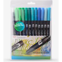 Tombow : Art Dual Blendable Brush Pens : Ocean Colours : Set of 12