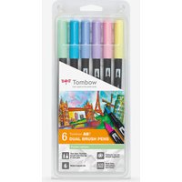 Tombow : Art Dual Blendable Brush Pens : Pastel Colours : Set of 6