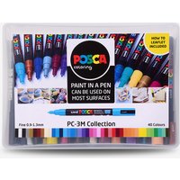 Uni : Posca Marker : PC-3M : Fine Bullet Tip : 0.9 - 1.3mm : Assorted Colours Set of 40