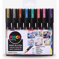 Uni : Posca Marker : PC-5M : Medium Bullet Tip : 1.8 - 2.5mm : Metallic Set of 8