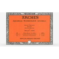 Arches : Aquarelle : Block : 10x7in : 20 sheets : 140lb : 300gsm Gummed Pad : Rough