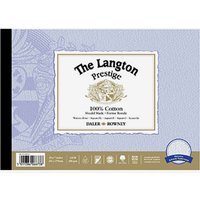 Daler-Rowney : Langton : Prestige : Watercolour Paper : Gummed Pad : 14x20in (Apx.36x51cm) : Rough
