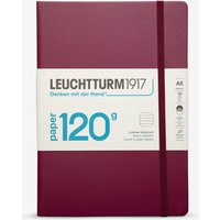 Leuchtturm1917 : A5 Hard Cover Notebook : 120gsm : 203 Pages : Ruled : Port Red