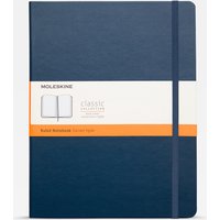 Moleskine : Classic Notebook : Hard Cover : Ruled Paper : XL : 19x25cm (Apx.7x10in) : Sapphire Blue