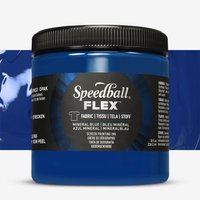 Speedball : Flex Fabric Screen Printing Ink : 236ml : Mineral Blue