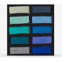 Art Spectrum : Extra Soft Square Pastel : Set Of 10 : Turquoise & Blues