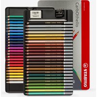 Stabilo : Carbothello : Pastel Pencil : Metal Tin Set of 48 : Plus Sharpener & Eraser
