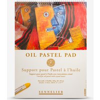 Sennelier : Oil Pastel Pad : Glassine Interleave : 340gsm : 12 Sheets : 30x40cm (Apx.12x16in)