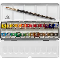 Royal Talens : Rembrandt Watercolour Paint : 24 Half Pan Metal Box Set