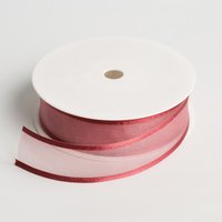 Organza Ribbon : 25mm : Deep Red