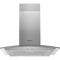 Hotpoint PHGC64FLMX Stainless Steel & Glass 60cm Chimney Hood