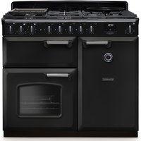 Rangemaster CLDL100DFPCBL/CM1 Classic Deluxe Charcoal Black & Chrome 100cm Dual Fuel Range Cooker