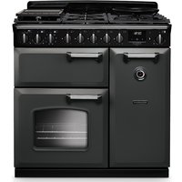 Rangemaster CLDL90DFPSLT/CM1 Classic Deluxe Slate & Chrome 90cm Dual Fuel Range Cooker