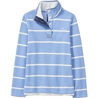 Half Button Sweatshirt In Bluebell Blue at Crew Clothing Company Half Button Sweatshirt In Bluebell Blue.