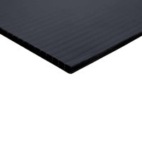 Black Correx Fluted Polypropylene Sheet 2440mm x 1220mm - 4.0 mm - Black - Standard Size