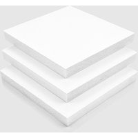 White Ex-Cel Integral Foam PVC Sheet - 19.0mm - White - Cut to Size Cut Plastic Sheeting