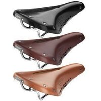 Image of Brooks B17 Carved Short Saddle For Women And Smaller Riders Honey